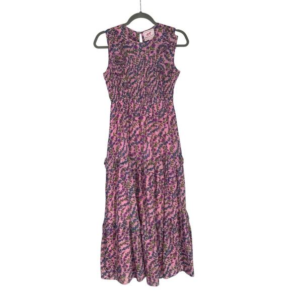 Banjanan Iris Purple Floral Midi Dress - Picture 2 of 10